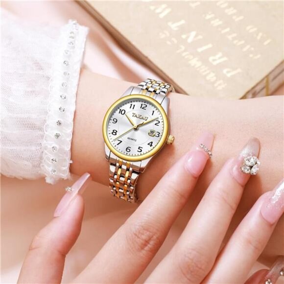 Silver Stainless Steel Classic Waterproof Watches Small Face Easy to Read Quartz main image 4